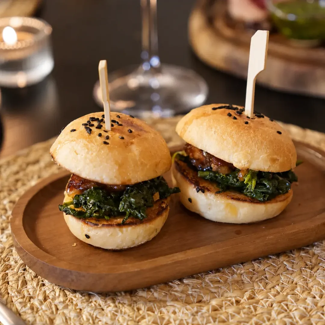 Mini bun con maialino in agrodolce
